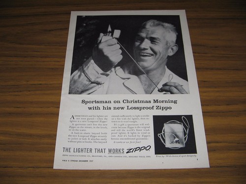 1957 print zippo - ad,