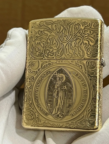 Zippo constantine gold lighter - zippo,